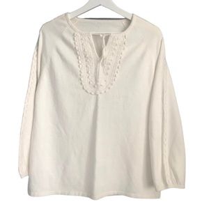 J. Jill Ivory Peasant Sweater